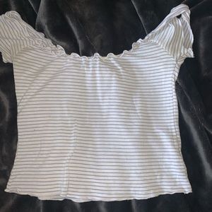 off the shoulder brandy tee